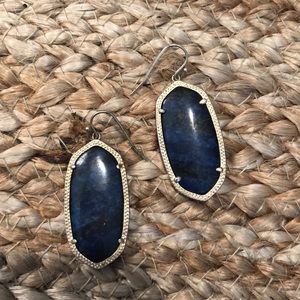 Dark Blue Marbleized Dani Kendra Scott Earrings